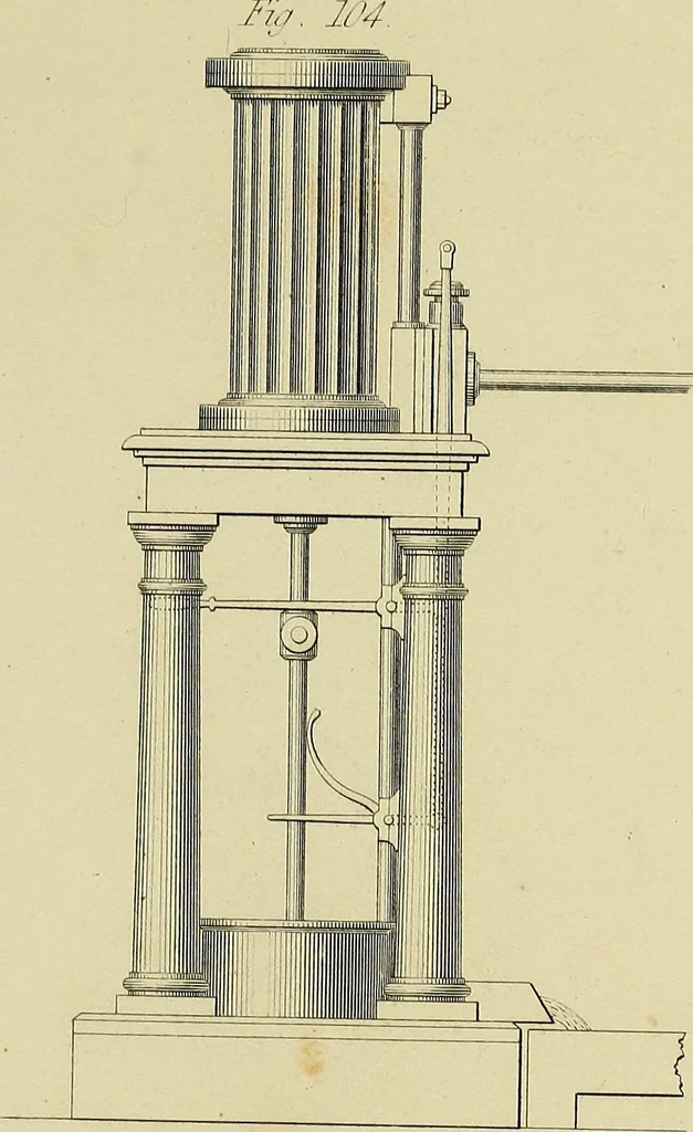 An illustration from The high-pressure steam engine : an exposition of its comparative merits, and an essay towards an improved system of construction, adapted especially to secure safety and economy in its use, 1847, leaf 377