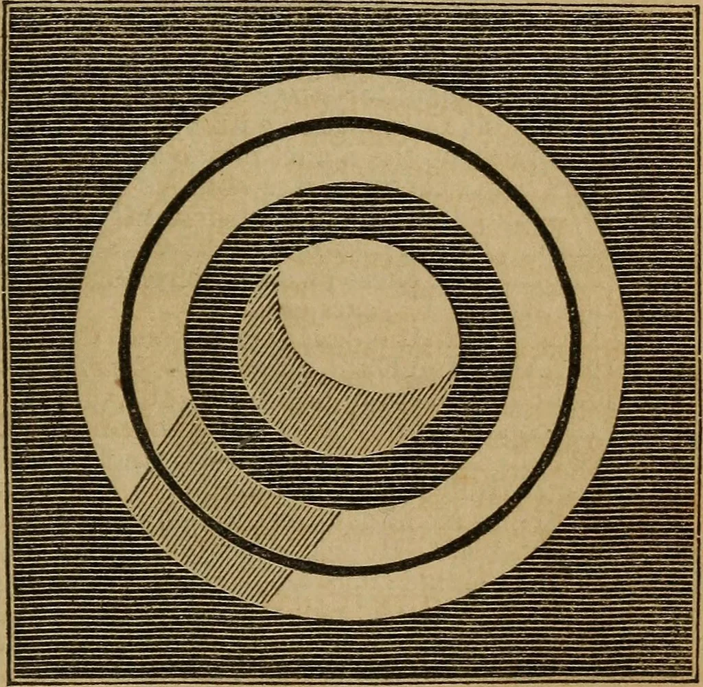 An illustration from A high-school astronomy: in which the descriptive, physical, and practical are combined .., 1859, leaf 96