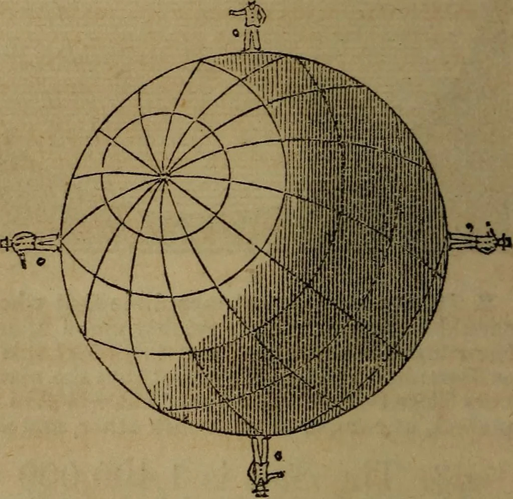 An illustration from A high-school astronomy: in which the descriptive, physical, and practical are combined .., 1853, leaf 46