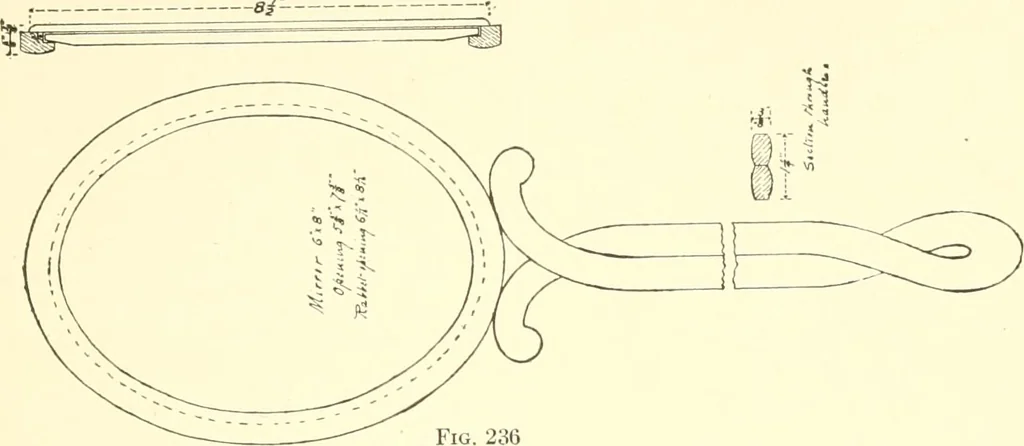 An illustration from High school manual training course in woodwork, including cost of equipment and supplies and studies on trees and wood, 1905, leaf 133