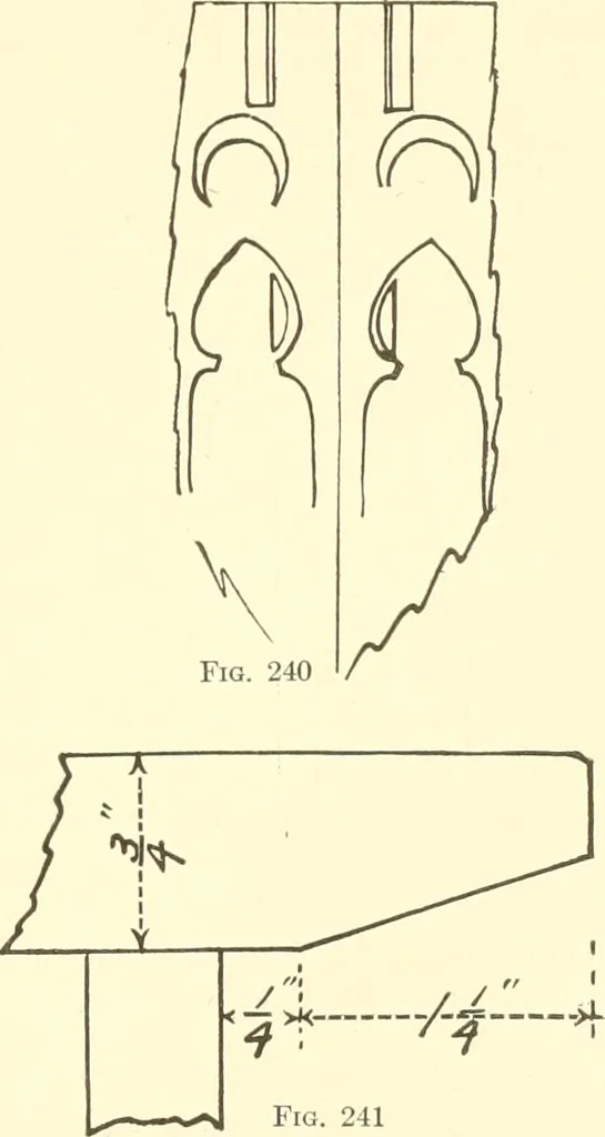 An illustration from High school manual training course in woodwork, including cost of equipment and supplies and studies on trees and wood, 1905, leaf 135