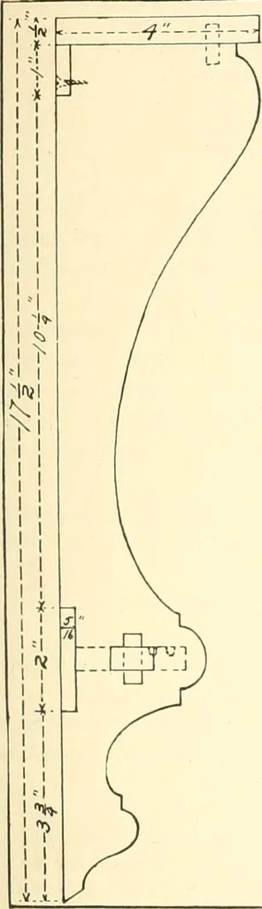 An illustration from High school manual training course in woodwork, including cost of equipment and supplies and studies on trees and wood, 1905, leaf 147