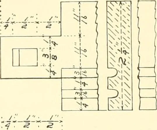 An illustration from High school manual training course in woodwork, including cost of equipment and supplies and studies on trees and wood, 1905, leaf 147