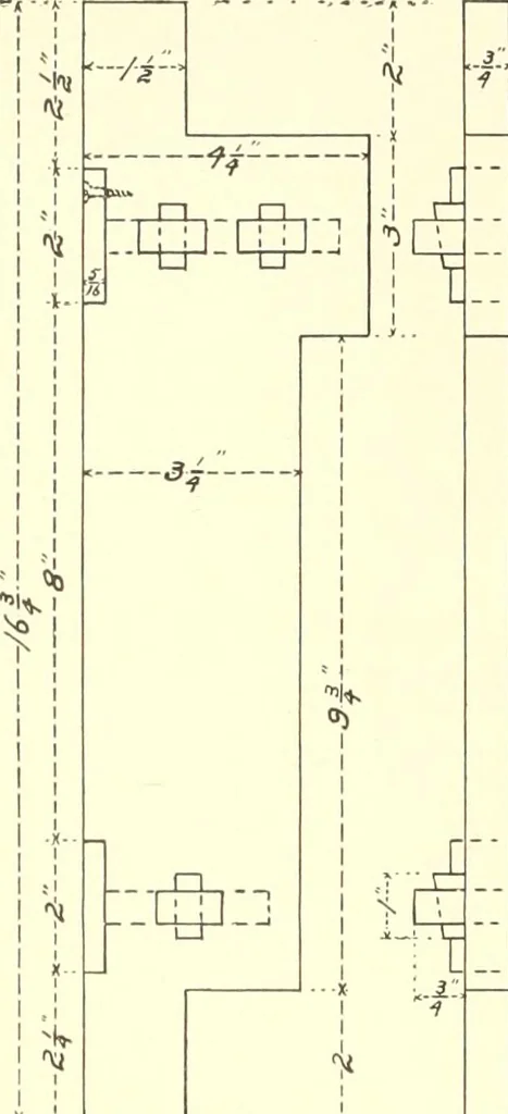 An illustration from High school manual training course in woodwork, including cost of equipment and supplies and studies on trees and wood, 1905, leaf 150