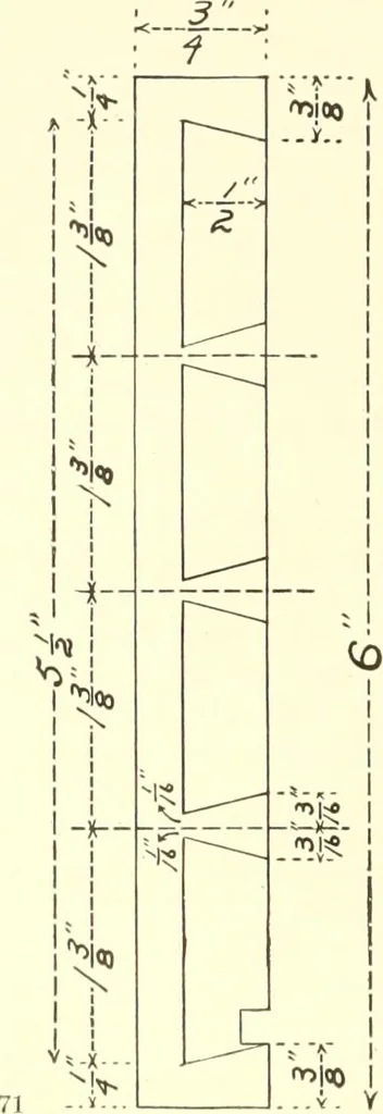 An illustration from High school manual training course in woodwork, including cost of equipment and supplies and studies on trees and wood, 1905, leaf 154