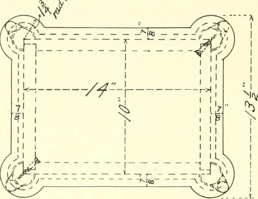 An illustration from High school manual training course in woodwork, including cost of equipment and supplies and studies on trees and wood, 1905, leaf 158