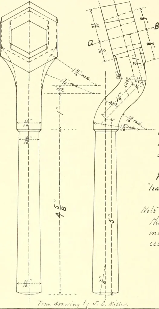 An illustration from High school manual training course in woodwork, including cost of equipment and supplies and studies on trees and wood, 1905, leaf 188