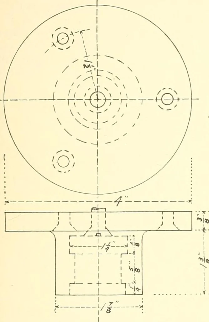 An illustration from High school manual training course in woodwork, including cost of equipment and supplies and studies on trees and wood, 1905, leaf 191