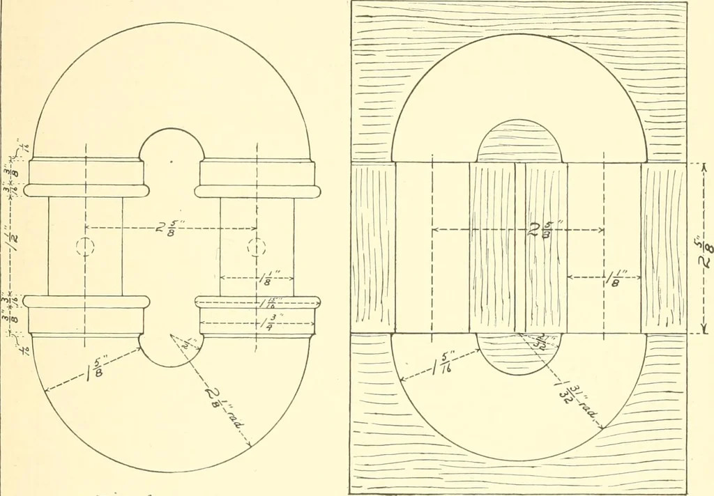 An illustration from High school manual training course in woodwork, including cost of equipment and supplies and studies on trees and wood, 1905, leaf 203