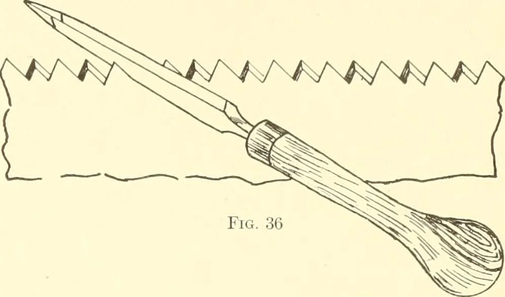 An illustration from High school manual training course in woodwork, including cost of equipment and supplies and studies on trees and wood, 1905, leaf 41