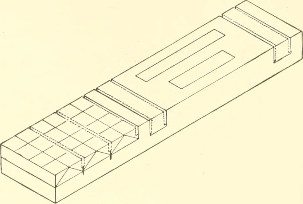 An illustration from High school manual training course in woodwork, including cost of equipment and supplies and studies on trees and wood, 1905, leaf 57