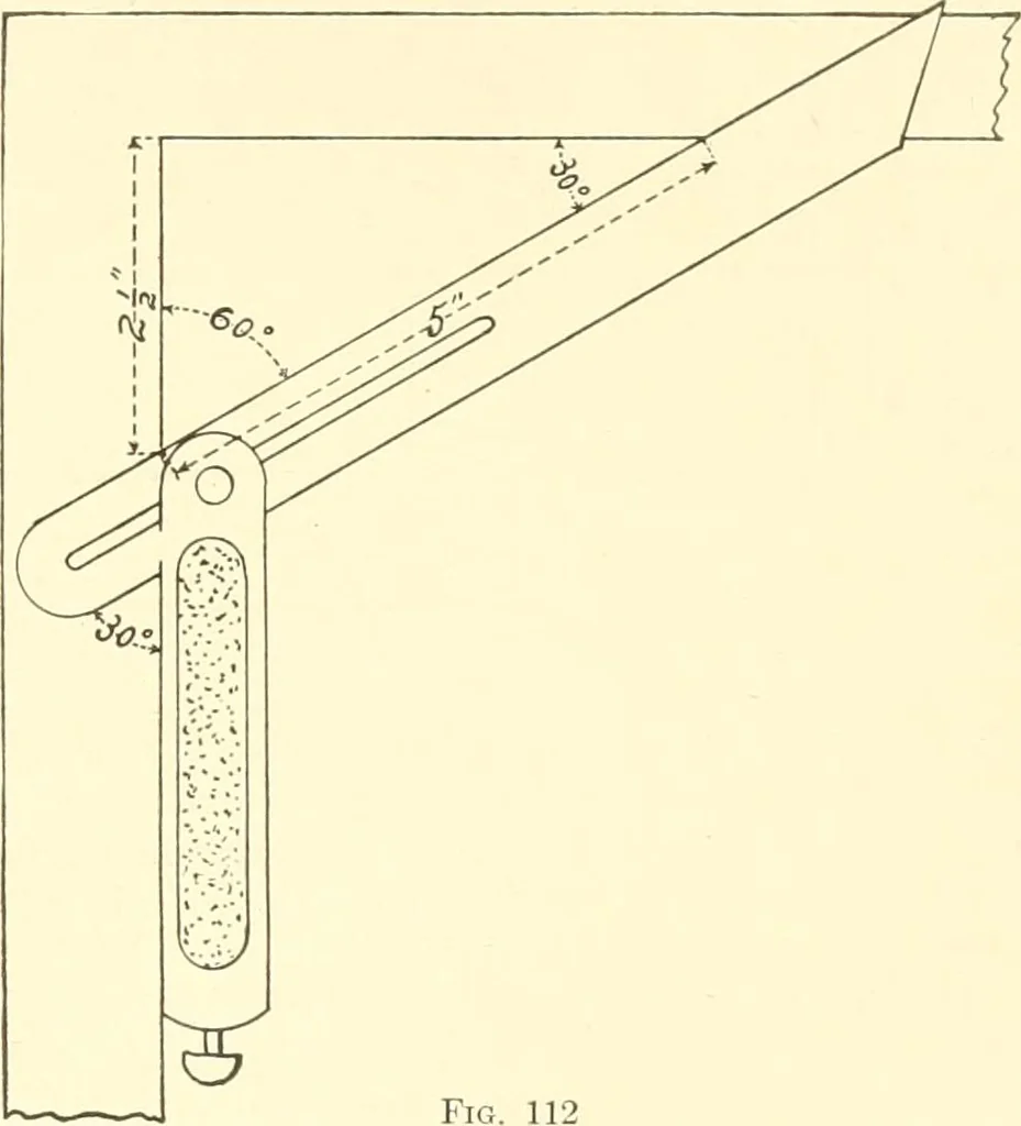 An illustration from High school manual training course in woodwork, including cost of equipment and supplies and studies on trees and wood, 1905, leaf 67