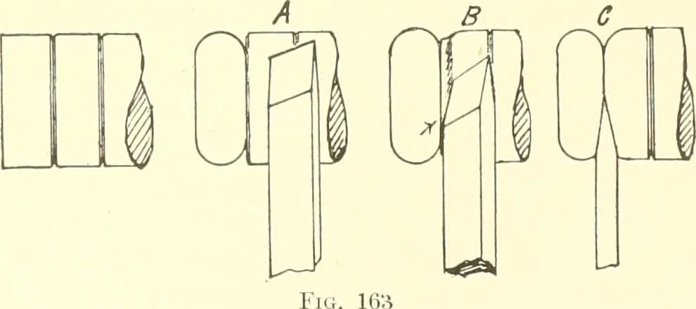 An illustration from High school manual training course in woodwork, including cost of equipment and supplies and studies on trees and wood, 1905, leaf 85