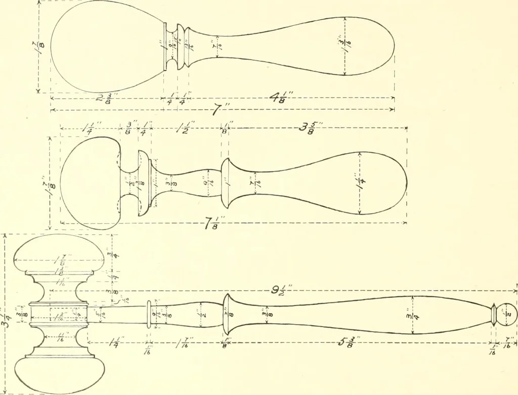 An illustration from High school manual training course in woodwork, including cost of equipment and supplies and studies on trees and wood, 1905, leaf 96
