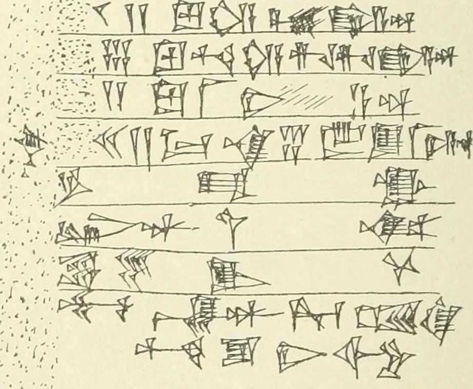 An illustration from Hilprecht anniversary volume. Studies in Assyriology and archaeology dedicated to Hermann V. Hilprecht upon the twenty-fifth anniversary of his doctorate and his fiftieth birthday (July 28), 1909, leaf 180