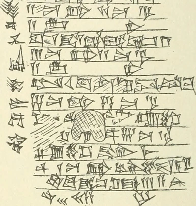 An illustration from Hilprecht anniversary volume. Studies in Assyriology and archaeology dedicated to Hermann V. Hilprecht upon the twenty-fifth anniversary of his doctorate and his fiftieth birthday (July 28), 1909, leaf 182