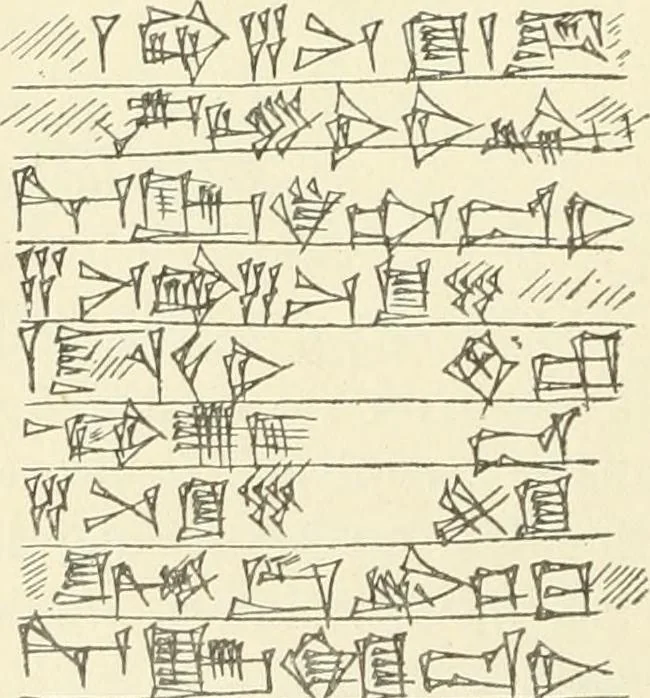 An illustration from Hilprecht anniversary volume. Studies in Assyriology and archaeology dedicated to Hermann V. Hilprecht upon the twenty-fifth anniversary of his doctorate and his fiftieth birthday (July 28), 1909, leaf 182
