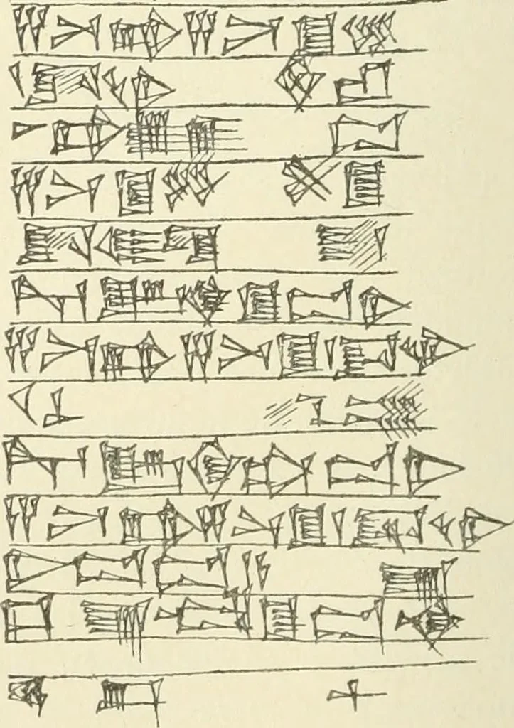 An illustration from Hilprecht anniversary volume. Studies in Assyriology and archaeology dedicated to Hermann V. Hilprecht upon the twenty-fifth anniversary of his doctorate and his fiftieth birthday (July 28), 1909, leaf 182