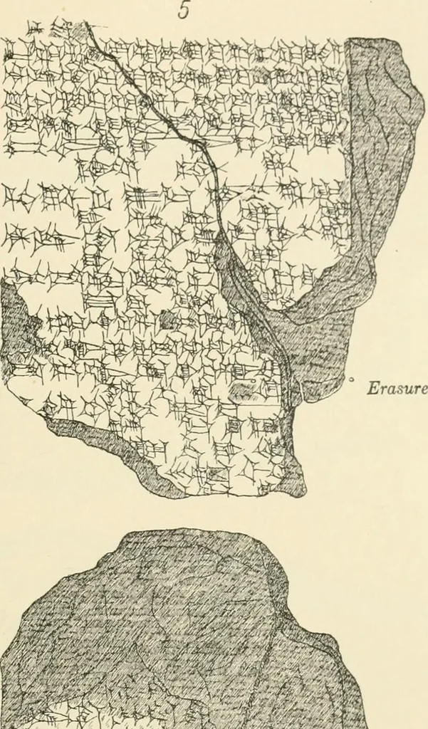 An illustration from Hilprecht anniversary volume. Studies in Assyriology and archaeology dedicated to Hermann V. Hilprecht upon the twenty-fifth anniversary of his doctorate and his fiftieth birthday (July 28), 1909, leaf 577