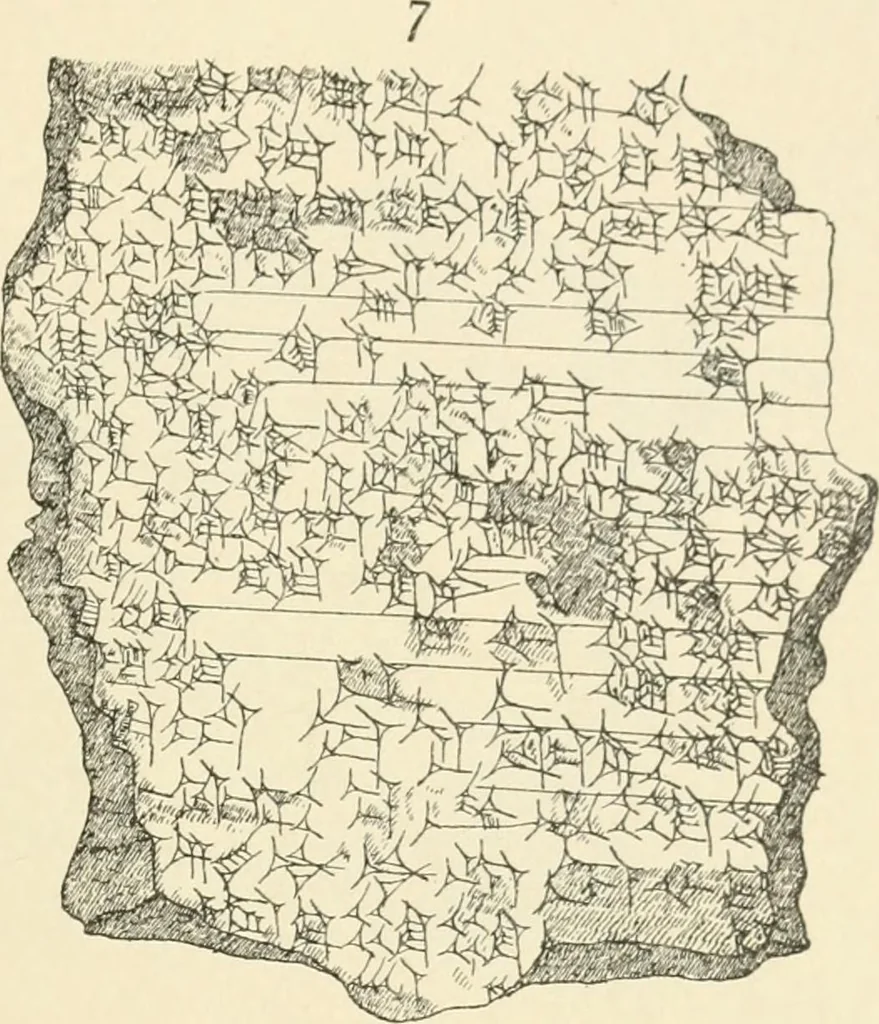 An illustration from Hilprecht anniversary volume. Studies in Assyriology and archaeology dedicated to Hermann V. Hilprecht upon the twenty-fifth anniversary of his doctorate and his fiftieth birthday (July 28), 1909, leaf 581