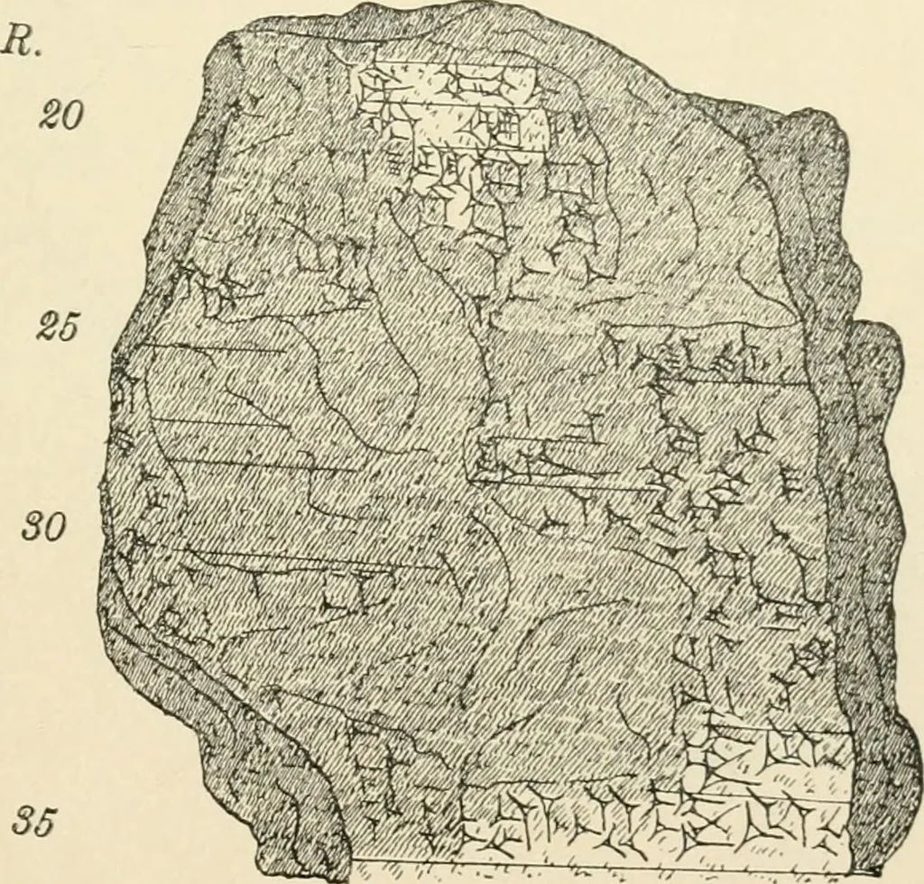 An illustration from Hilprecht anniversary volume. Studies in Assyriology and archaeology dedicated to Hermann V. Hilprecht upon the twenty-fifth anniversary of his doctorate and his fiftieth birthday (July 28), 1909, leaf 581