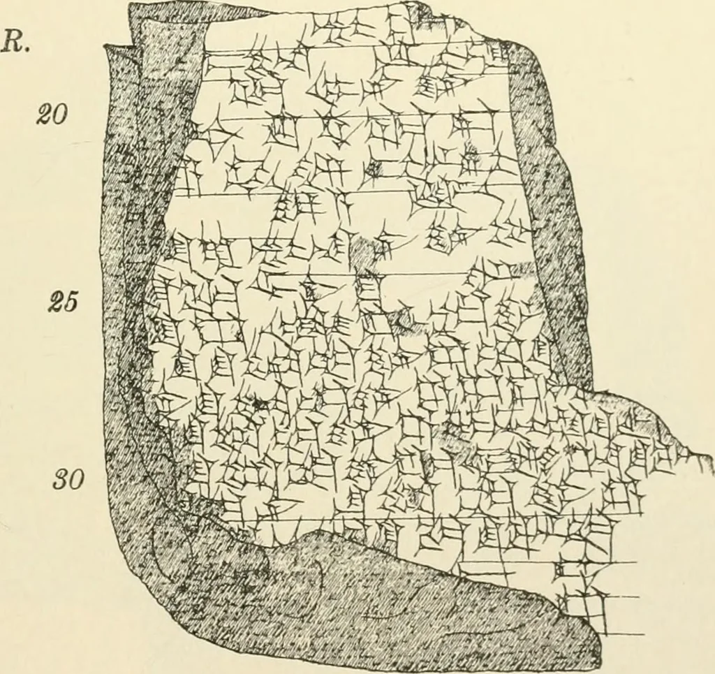 An illustration from Hilprecht anniversary volume. Studies in Assyriology and archaeology dedicated to Hermann V. Hilprecht upon the twenty-fifth anniversary of his doctorate and his fiftieth birthday (July 28), 1909, leaf 585