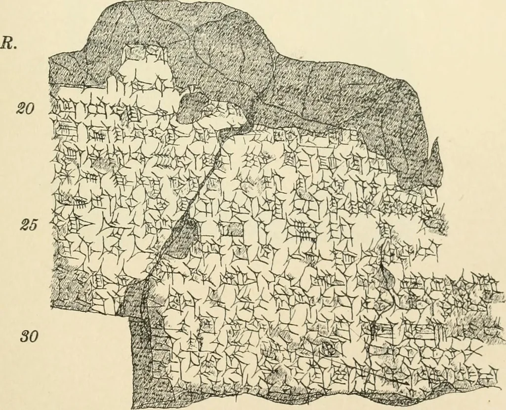 An illustration from Hilprecht anniversary volume. Studies in Assyriology and archaeology dedicated to Hermann V. Hilprecht upon the twenty-fifth anniversary of his doctorate and his fiftieth birthday (July 28), 1909, leaf 587