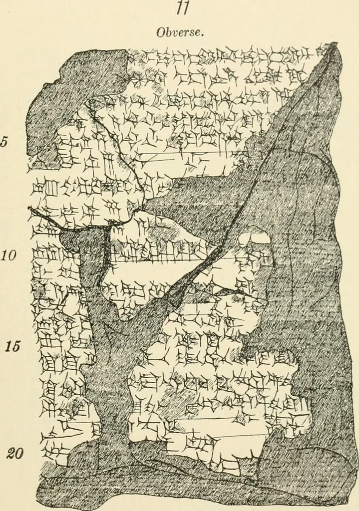 An illustration from Hilprecht anniversary volume. Studies in Assyriology and archaeology dedicated to Hermann V. Hilprecht upon the twenty-fifth anniversary of his doctorate and his fiftieth birthday (July 28), 1909, leaf 589