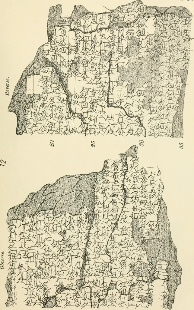 An illustration from Hilprecht anniversary volume. Studies in Assyriology and archaeology dedicated to Hermann V. Hilprecht upon the twenty-fifth anniversary of his doctorate and his fiftieth birthday (July 28), 1909, leaf 593