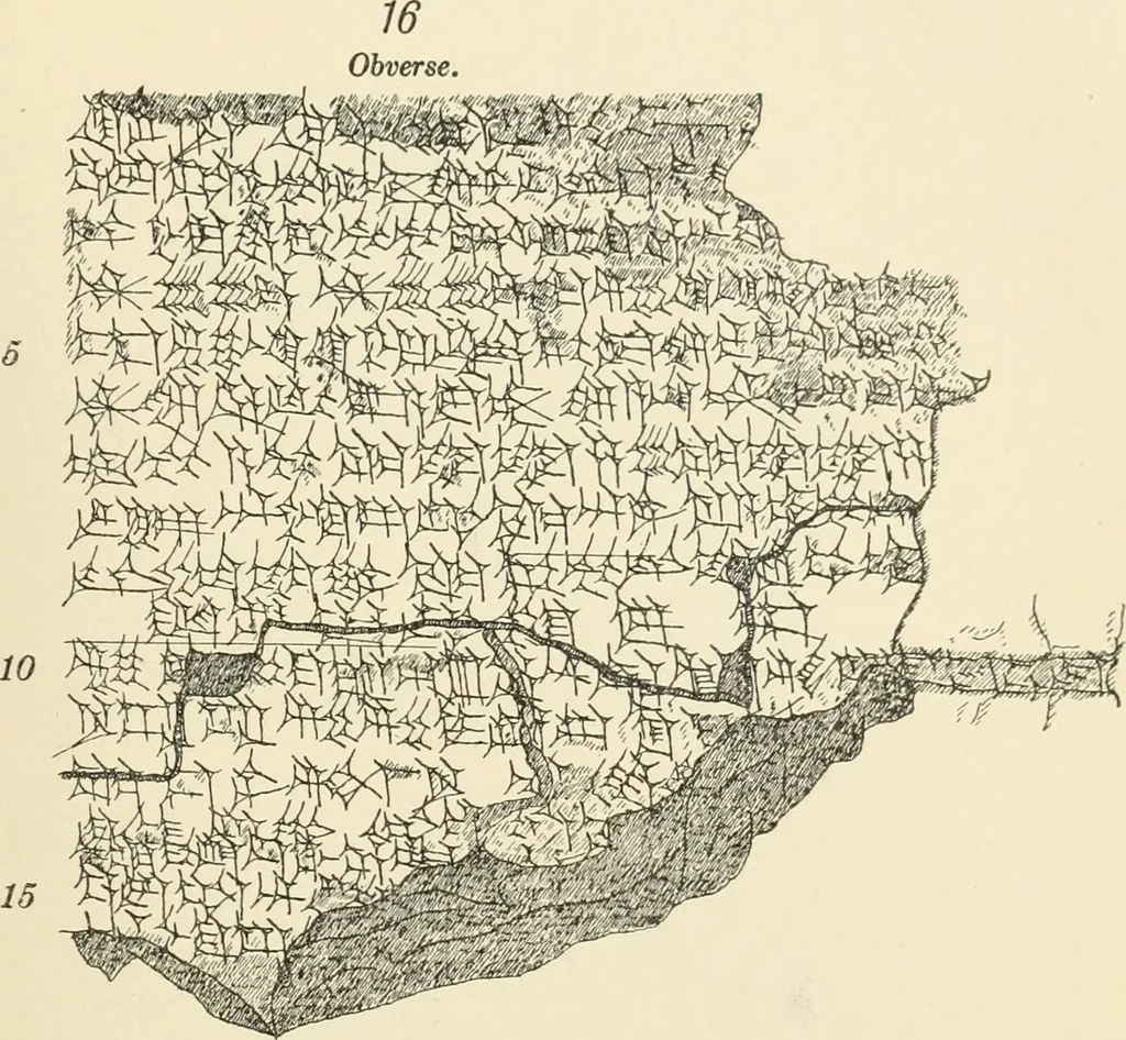 An illustration from Hilprecht anniversary volume. Studies in Assyriology and archaeology dedicated to Hermann V. Hilprecht upon the twenty-fifth anniversary of his doctorate and his fiftieth birthday (July 28), 1909, leaf 603