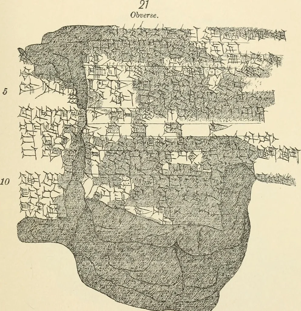 An illustration from Hilprecht anniversary volume. Studies in Assyriology and archaeology dedicated to Hermann V. Hilprecht upon the twenty-fifth anniversary of his doctorate and his fiftieth birthday (July 28), 1909, leaf 615