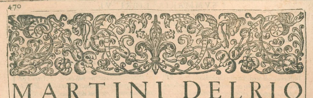 An illustration from Disquisitionum magicarum libri sex. Quibus continetur accurata curiosarum artium, & vanarum superstitionum confutatio; utilis theologis, iuris consultis, medicis, philologis / auctore Martino Del Rio Societatis Jesu ... Prodit opus ultimis curis longe auctius. Et castigatius, 1608, leaf 492