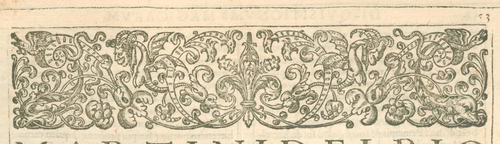 An illustration from Disquisitionum magicarum libri sex. Quibus continetur accurata curiosarum artium, & vanarum superstitionum confutatio; utilis theologis, iuris consultis, medicis, philologis / auctore Martino Del Rio Societatis Jesu ... Prodit opus ultimis curis longe auctius. Et castigatius, 1608, leaf 75