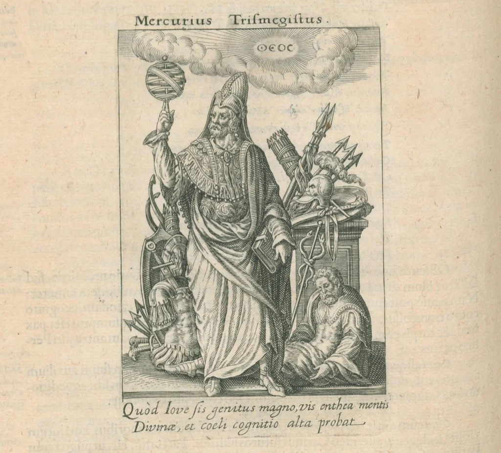 An illustration from Tractatus posthumus Jani Jacobi Boissardi Vesvuntini de divinatione et magicis præstigiis: quarum veritas ac vanitas solidè exponitur per descriptionem deorum fatidicorum qui olim responsa dederunt; eorundemque prophetarum, sacerdotum, Phoebadum, Sibyllarum et divinorum qui priscis temporibus celebres oraculis exstiterunt / Adjunctis simul omnium effigiebus, ab ipso autore ... delineatis ; jam ... æri incisis per Joh. Theodor. de Bry, 1611, leaf 170