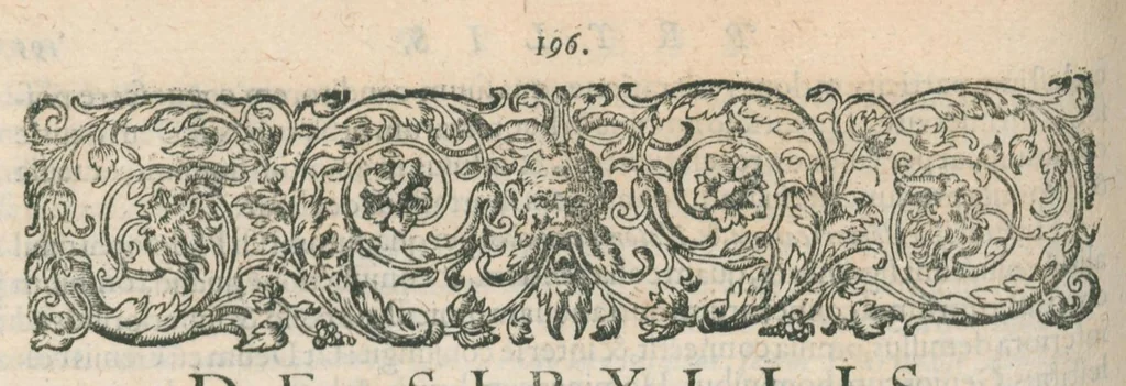 An illustration from Tractatus posthumus Jani Jacobi Boissardi Vesvuntini de divinatione et magicis præstigiis: quarum veritas ac vanitas solidè exponitur per descriptionem deorum fatidicorum qui olim responsa dederunt; eorundemque prophetarum, sacerdotum, Phoebadum, Sibyllarum et divinorum qui priscis temporibus celebres oraculis exstiterunt / Adjunctis simul omnium effigiebus, ab ipso autore ... delineatis ; jam ... æri incisis per Joh. Theodor. de Bry, 1611, leaf 226