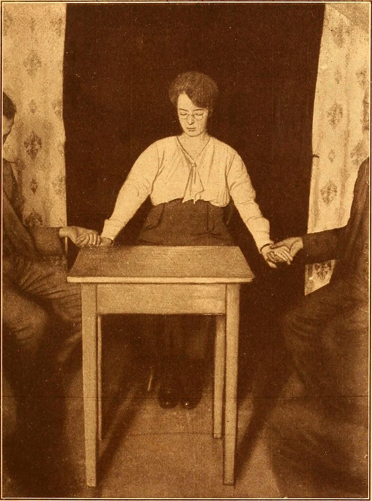 An illustration from Hints and observations for those investigating the phenomena of spiritualism, 1918, leaf 93
