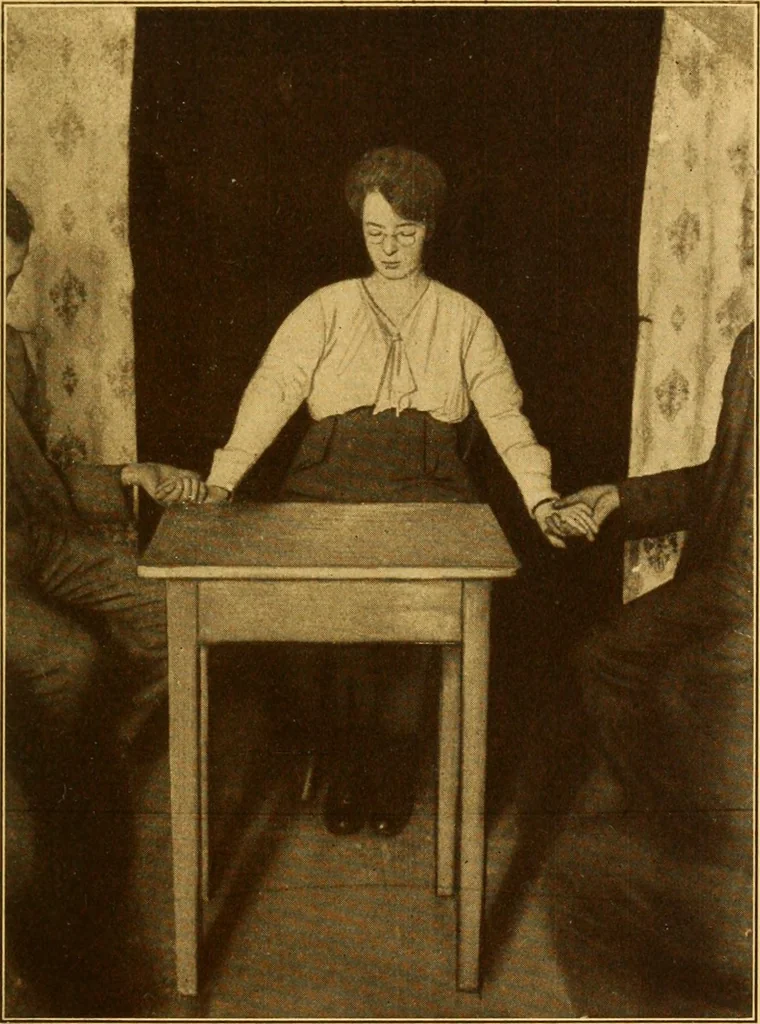 An illustration from Hints and observations for those investigating the phenomena of spiritualism, 1918, leaf 93