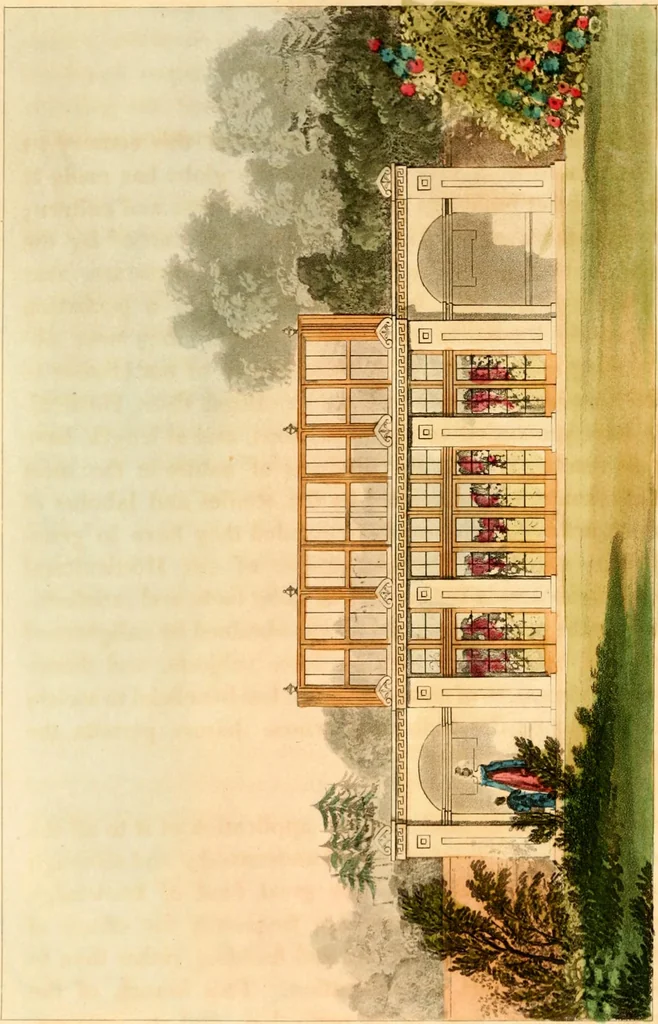 An illustration from Hints on ornamental gardening : consisting of a series of designs for garden buildings, useful and decorative gates, fences, railroads, &c., accompanied by observations on the principles and theory of rural improvement, interspersed with occasional remarks on rural architecture., 1823, leaf 130