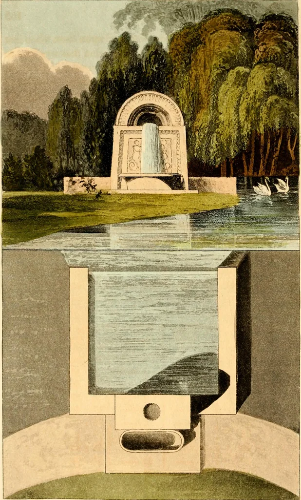 An illustration from Hints on ornamental gardening : consisting of a series of designs for garden buildings, useful and decorative gates, fences, railroads, &c., accompanied by observations on the principles and theory of rural improvement, interspersed with occasional remarks on rural architecture., 1823, leaf 152