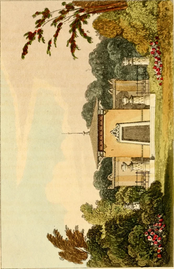 An illustration from Hints on ornamental gardening : consisting of a series of designs for garden buildings, useful and decorative gates, fences, railroads, &c., accompanied by observations on the principles and theory of rural improvement, interspersed with occasional remarks on rural architecture., 1823, leaf 159