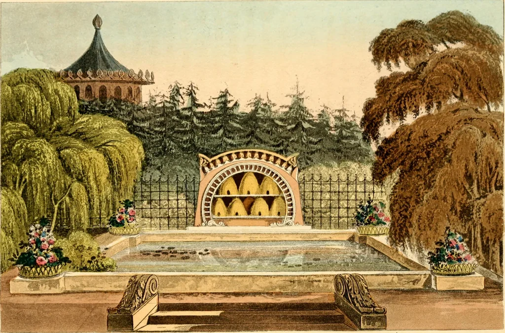 An illustration from Hints on ornamental gardening : consisting of a series of designs for garden buildings, useful and decorative gates, fences, railroads, &c., accompanied by observations on the principles and theory of rural improvement, interspersed with occasional remarks on rural architecture., 1823, leaf 162
