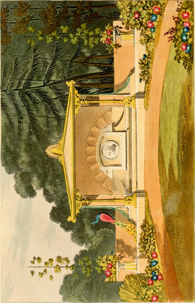 An illustration from Hints on ornamental gardening : consisting of a series of designs for garden buildings, useful and decorative gates, fences, railroads, &c., accompanied by observations on the principles and theory of rural improvement, interspersed with occasional remarks on rural architecture., 1823, leaf 68