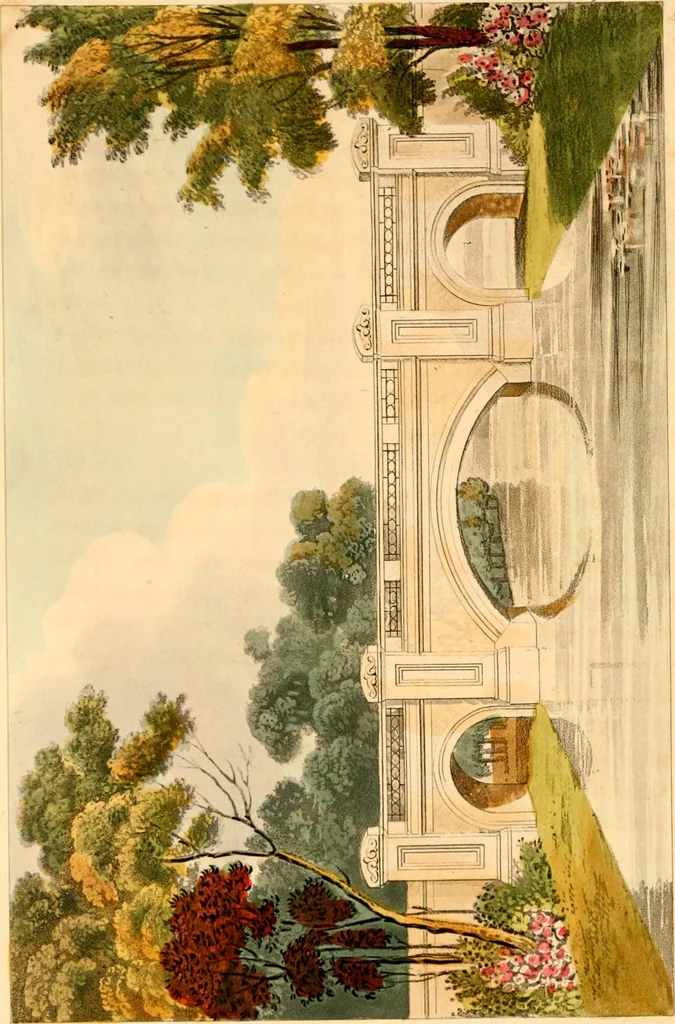 An illustration from Hints on ornamental gardening : consisting of a series of designs for garden buildings, useful and decorative gates, fences, railroads, &c., accompanied by observations on the principles and theory of rural improvement, interspersed with occasional remarks on rural architecture., 1823, leaf 90