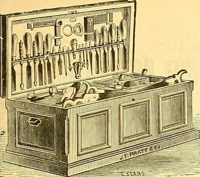An illustration from Hints and practical information for cabinet-makers, upholsterers, and furniture men generally .., 1884, leaf 133