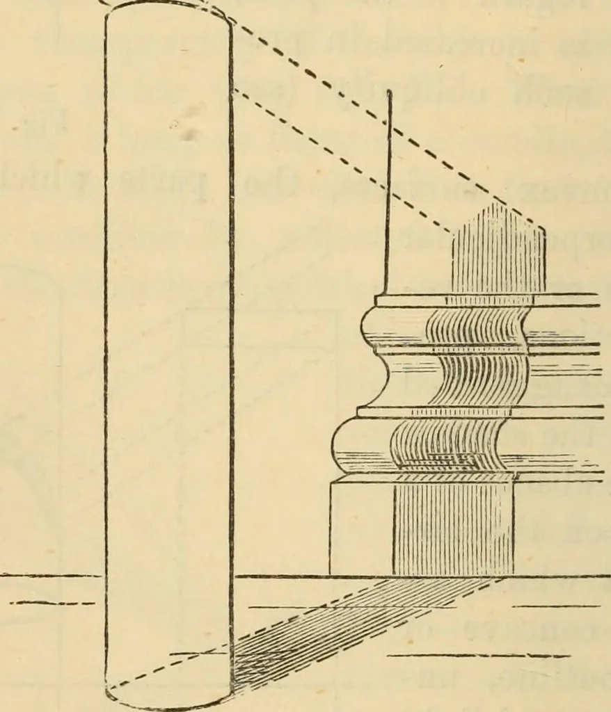 An illustration from Hints to young architects, comprising advice to those who, while yet at school, are destined to the profession, to such as, having passed their pupilage, are about to travel and to those who, having completed their education, are about to practise, together with a model specification involving a great variety of instructive and suggestive matter, 1887, leaf 33