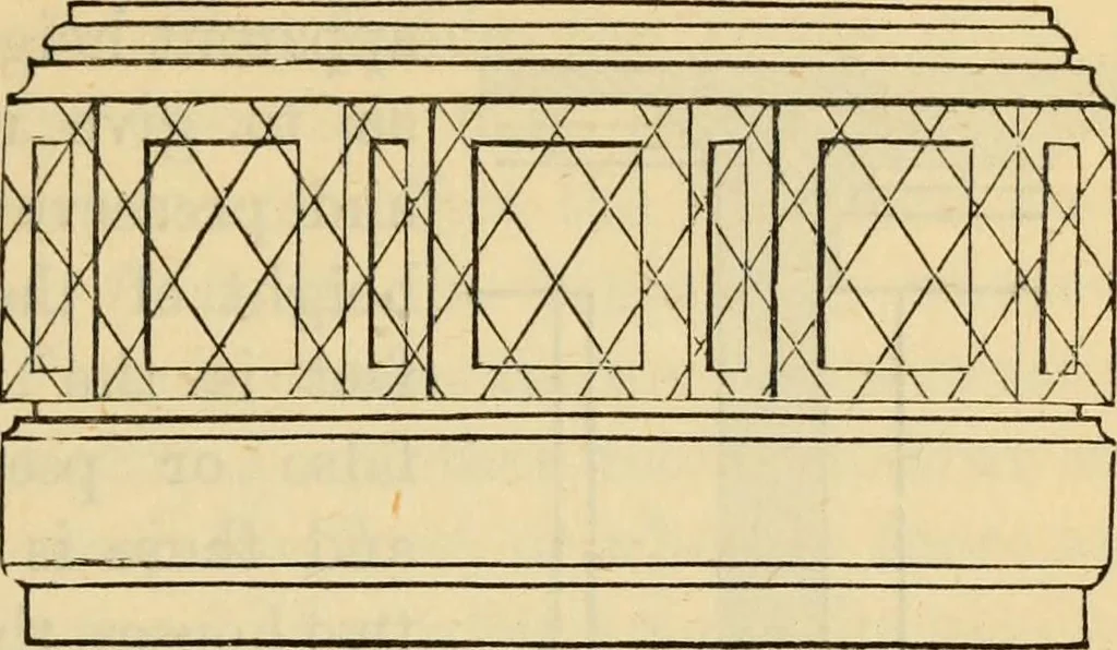 An illustration from Hints to young architects, comprising advice to those who, while yet at school, are destined to the profession, to such as, having passed their pupilage, are about to travel and to those who, having completed their education, are about to practise, together with a model specification involving a great variety of instructive and suggestive matter, 1887, leaf 88