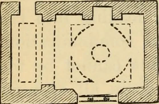 An illustration from Hints to young architects, comprising advice to those who, while yet at school, are destined to the profession, to such as, having passed their pupilage, are about to travel and to those who, having completed their education, are about to practise, together with a model specification involving a great variety of instructive and suggestive matter, 1887, leaf 97