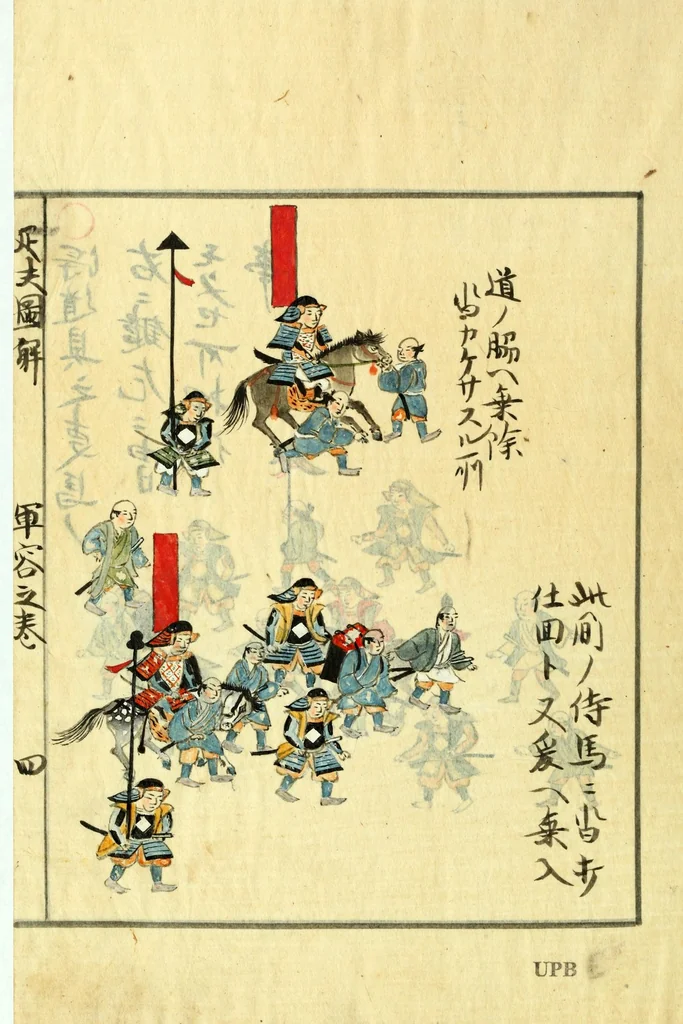 An illustration from Hippu zukai : gunyō no maki ; Senkō no maki., 1716, leaf 11