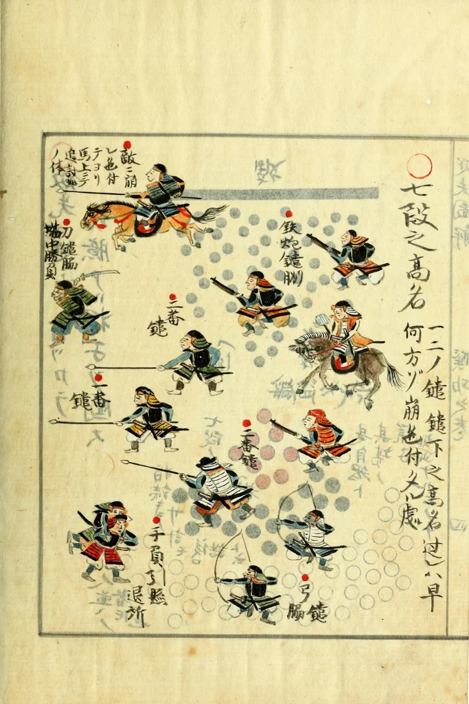An illustration from Hippu zukai : gunyō no maki ; Senkō no maki., 1716, leaf 62