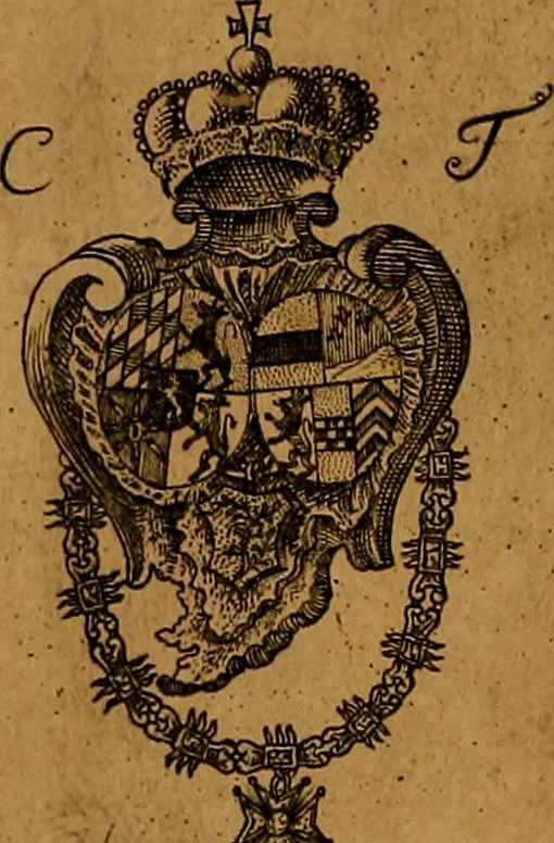 An illustration from Hispaniae illvstratæ; sev. Rervm. vrbivmq. Hispaniæ, Lvsitaniæ, Æthiopiæ et Indiæ scriptores varii., 1603, leaf 1